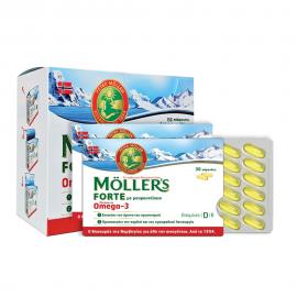MOLLER`S Forte Omega 3 Μουρουνέλαιο και Ιχθυέλαιο Κατάλληλο για Παιδιά 150 κάψουλες.
