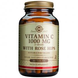 SOLGAR Vitamin C with Rose Hips 1000mg - 100tabs