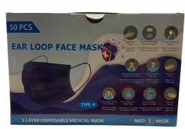 Poli MeyMed Μάσκες Προσώπου Μπλε TYPE-II Medical 3ply Mask Χειρουργικές 50 Τεμάχια [10 Τεμάχια ανά Σακουλάκι x 5 Σακουλάκια]