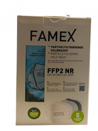 Famex Μάσκες Σιέλ FFP2 NR με Προστασία άνω των 98% Χωρίς Βαλβίδα Εκπνοής 10 Τεμάχια
