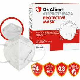 Dr Albert FFP2 NR Μάσκα Υψηλής Προστασίας σε Λευκό Χρώμα 1τμχ