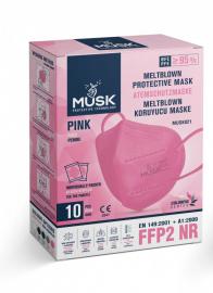 MUSK - Μάσκες Υψηλής Προστασίας FFP2  5-Layer CE 95% (Ροζ) 10τμχ