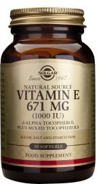 Solgar Vitamin E 1000IU 50Softgels