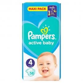 Pampers Active Baby No 4 Maxi (8-14kg) 58τμχ