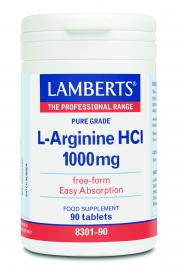 Lamberts L Arginine HCI 1000mg  90caps