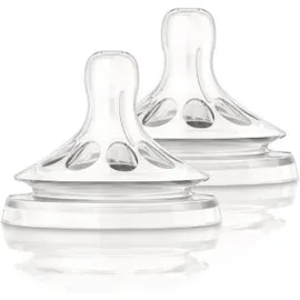AVENT Θήλες σιλικόνης Natural 2 οπών - χωρίς BPA (2 τεμάχια) SCF652/27