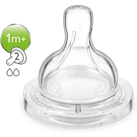 Avent Θηλές Σιλικόνης 2 Οπών- Χωρίς BPA 2pcs