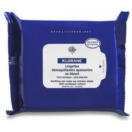 KLORANE LINGETTES DEMAQUILLANTES APAISANTES AU BLEUET 25UN