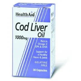 Health Aid Cod Liver Oil 1000mg 30Vcaps