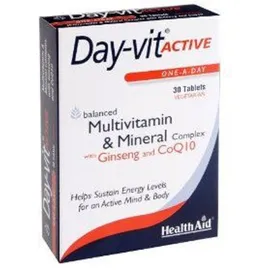 Health Aid Day-Vit Active Co Q10 Ginseng 30tabs
