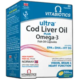 VITABIOTICS ULTRA 2 in 1 COD LIVER OIL 60CAPS