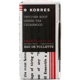 Korres ανδρικό άρωμα vetiver, root, green tea, cedarwood 50ml