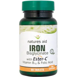 NATURES AID Iron Bisglycinate 14mg 90tabs