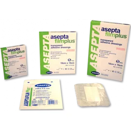 ASEPTA Filmplus Επιθέματα διαφανή αυτοκόλλητα απορροφητικά (φιλμ) 10cmX10cm 5τμχ.