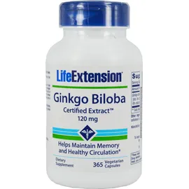 Life Extension Ginkgo Biloba Certified Extract 120mg 365Vcaps
