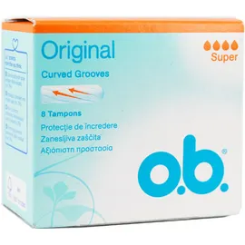 O.B. Original Curved Grooves Super για Αυξημένη Ροή 8τμχ