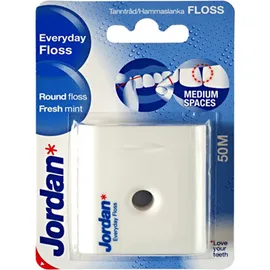 JORDAN Everyday Floss Οδοντικό Νήμα Κερωμένο με γεύση Μέντας 50m