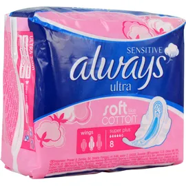 ALWAYS SENSITIVE Ultra Soft like Cotton (με φτερά - Super Plus) 8τεμ.