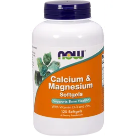 Now Foods Calcium & Magnesium With Vitamin D-3 & Zinc 120 Softgels
