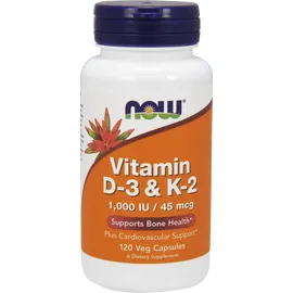Now Foods Vitamin D-3 & K-2 1000 IU/45mcg 120 Veget.caps