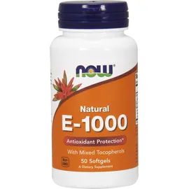 Now Foods E 1000 IU, Mixed Tocopherols / Unesterified, 50 Μαλακές Κάψουλες