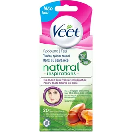 Veet Natural Inspirations Ταινίες Κρύο Κερί Για το Πρόσωπο Για όλους τους τύπους δέρματος 20strips