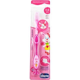 Chicco Παιδική Toothbrush Milk Teeth Χρώμα Ροζ για 3+