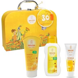 Weleda PROMO Βαλιτσάκι με Σαμπουάν & Αφρόλουτρο Καλέντουλας 200ml, Κρέμα Καλέντουλας για την Αλλαγή Πάνας 75ml, Λάδι Περιποίησης Καλέντουλας 200ml