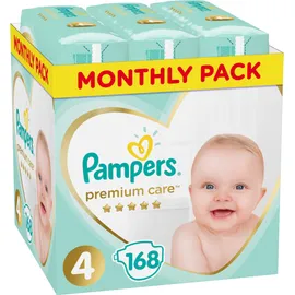 Pampers Premium Care 4 Maxi (9-14 kg) Monthly Pack 168 Πάνες