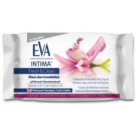 INTERMED Eva Intima Fresh & Pocket Size Towelettes 10Τεμάχια