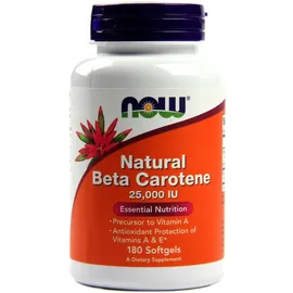 Now Foods Natural Beta Carotene 25000 IU, 90 Softgels