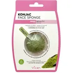 Vican Wise Beauty Konjac Face Sponge With Green Tea Powder 1τμχ