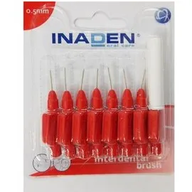 Inaden Interdental Brush 0.5mm Κόκκινα Μεσοδόντια Βουρτσάκια 8τμχ