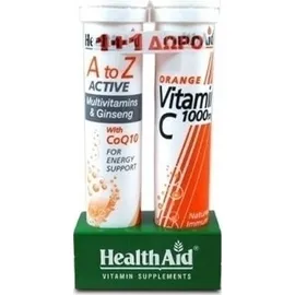 Health Aid A to Z Αctive With Q10 + Vitamin C 1000mg 40 αναβράζοντα δισκία