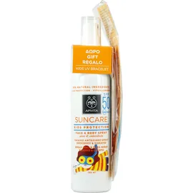 Apivita Suncare Kids Protection Face & Body Spray SPF50 με Αλόη & Καλέντουλα 150ml  & ΔΩΡΟ Φωτοευαίσθητο Βραχιόλι