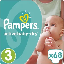Pampers Active Baby-Dry No.3 (5-9Kg) 68 Πάνες