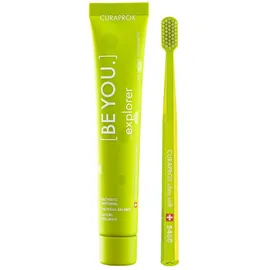 Curaprox Be You Explorer Οδοντόβουρτσα + Οδοντόκρεμα Μήλο & Αλόη 90ml