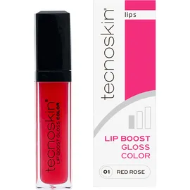 Tecnoskin Lip Boost Gloss Color 01 Red Rose 7ml