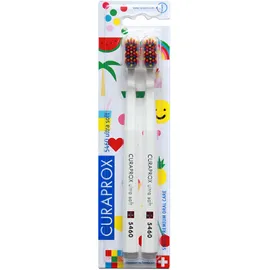 Curaprox CS 5460 Ultra Soft Duo Pop Art Edition Λευκές Οδοντόβουρτσες 2τμχ