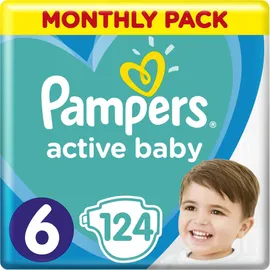 Pampers Active Baby No.6 (13-18kg) 124τμχ