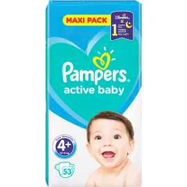 Pampers Active Baby Maxi Pack No.4+ (10-15kg) 53τμχ