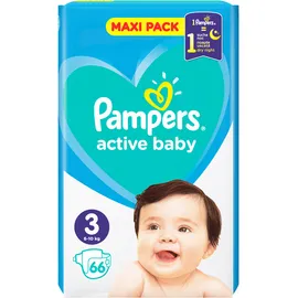Pampers Active Baby Maxi Pack No.3 (6-10Kg) 66τμχ