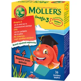Moller`s Omega-3 Kids 36 Strawberry Gummies 