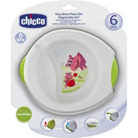 Chicco Πιάτο Warm Plate Θερμός Πράσινο 2in1 6Μ+ 1τμχ