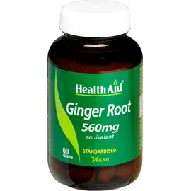Health Aid Ginger Root 560mg Equivalent 60tabs
