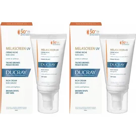 Ducray Melascreen UV Rich Cream Dry Skin SPF50+ 2x40ml -20%