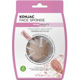 Vican Wise Beauty Konjac Face Sponge With Pink Clay 1τμχ