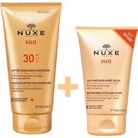 Nuxe Sun Delicious Lotion High Protection SPF30 Αντιηλιακό Γαλάκτωμα για Πρόσωπο & Σώμα 150ml + Δώρο Nuxe Sun After Sun Lotion Πρόσωπο-Σώμα 100ml