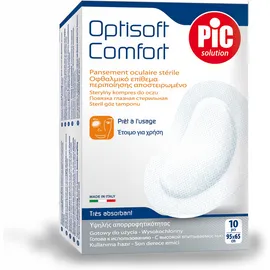Pic Solution Optisoft Comfort Αποστειρομένο Οφθαλμικό Επίθεμα 95mm Χ 65mm 10τμχ