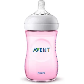 Avent Natural Μπιμπερό 260ml 1m+ (ΡΟΖ) SCF034/17